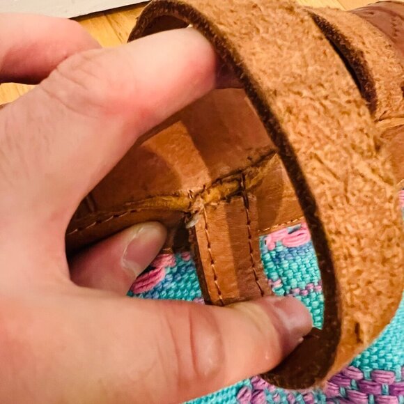 Vintage American Darling Backpack Hand Tooled Saddle Blanket Genuine Leather - Picture 14 of 16